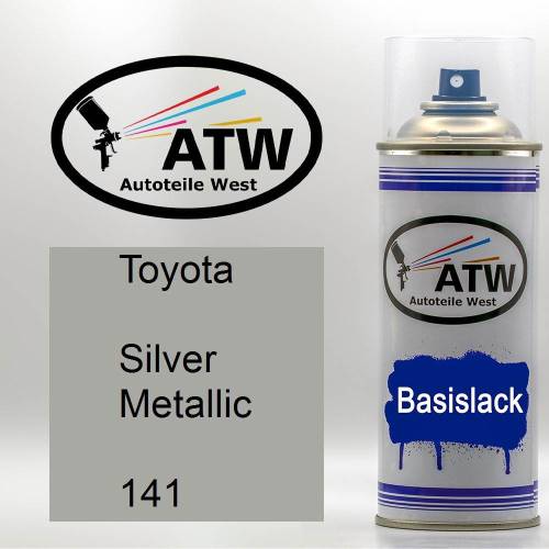 Toyota, Silver Metallic, 141: 400ml Sprühdose, von ATW Autoteile West.
